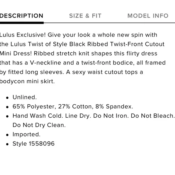 NWT //Lulus black dress\\ - Picture 4 of 6